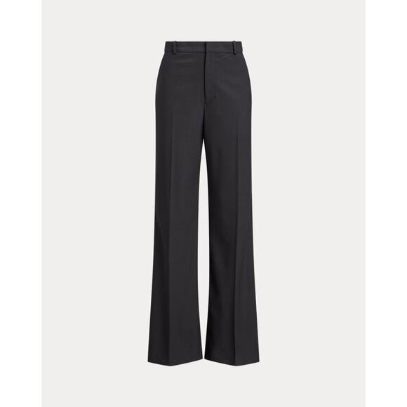 Polo Ralph Lauren Black Stretch Wool Wide Leg Dress Pants Women’s Size 2 - Picture 2 of 10